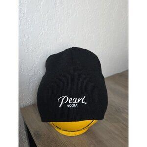 Pearl Vodka Knit Beanie Cap Hat Black Logo One Size